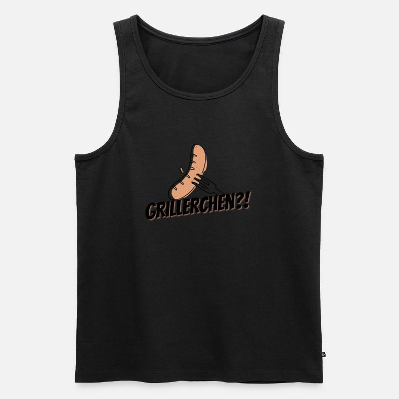 Grillerchen?! - Männer Premium Bio Tank Top - Schwarz