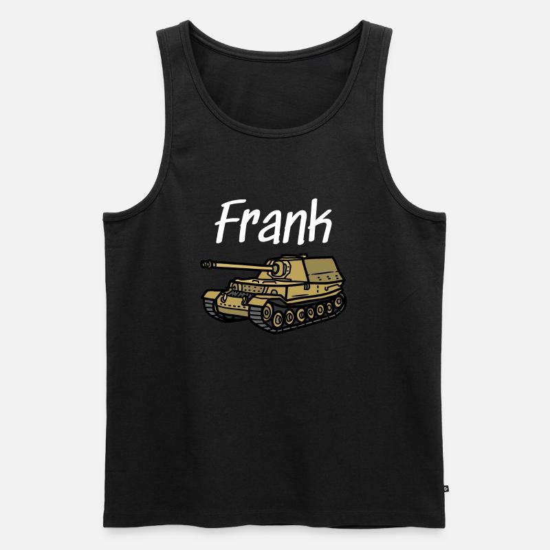 Frank Der Panzer - Männer Premium Bio Tank Top - Schwarz