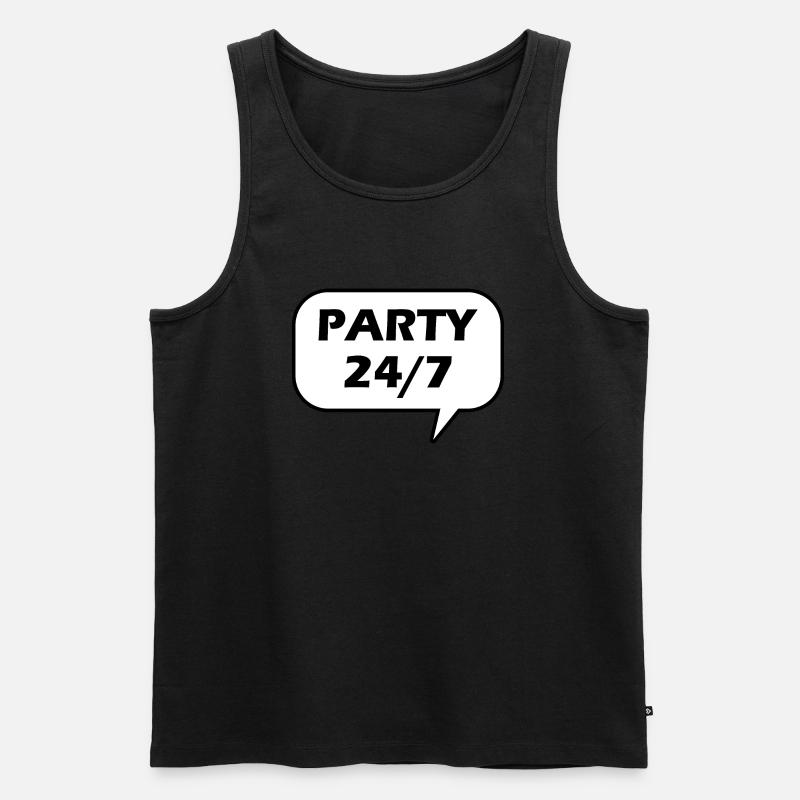 Feiern vierundzwanzig sieben - Männer Premium Bio Tank Top - Schwarz