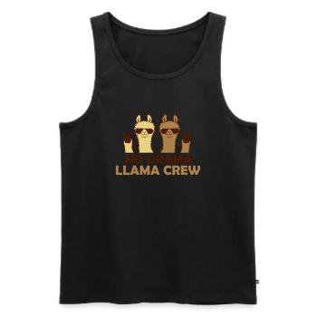 Crew No Drama Llama - Men's Premium Organic Tank Top - black - Front - AI Model Male 178 light (178cm)