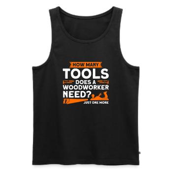 How many tools carpenter - Men's Premium Organic Tank Top - black - Front - AI Model Male 178 light (178cm)
