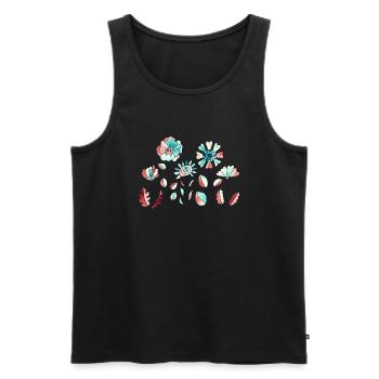 Fleur - Débardeur bio Premium Homme - noir - Devant - Michal (187cm)