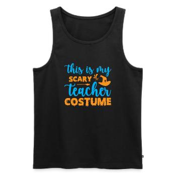 This is my scary teacher costume humour halloween - Débardeur bio Premium Homme - noir - Devant - Michal (187cm)
