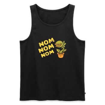 NOM NOM NOM Funny Retro Carnivorous Plants - Männer Premium Bio Tank Top - Schwarz - Vorne - AI Model Male 178 light (178cm)