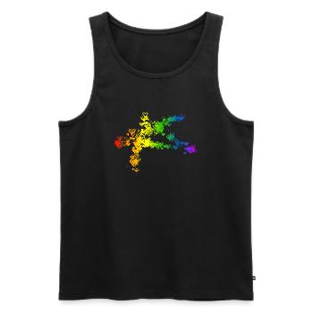 Pentagram Satan Devil gothic goth Occult Witch 2 - Men's Premium Organic Tank Top - black - Front - AI Model Male 178 light (178cm)