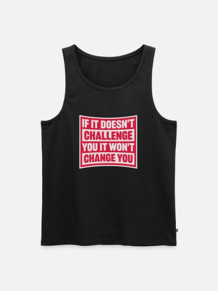 Workout Fitness Motivation Quote - Men's Premium Organic Tank Top - black