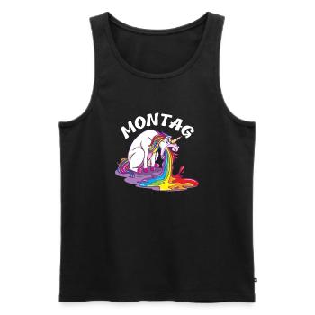 Überstunden Schichtdienst - Arbeiten macht spaß - Männer Premium Bio Tank Top - Schwarz - Vorne - Michal (187cm)