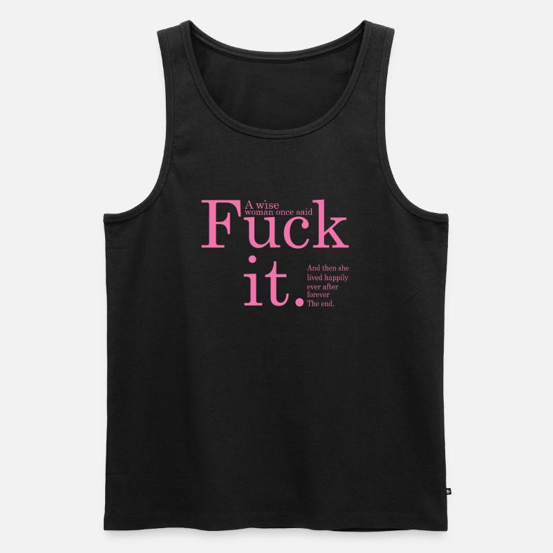 Fick Es In Pink - Männer Premium Bio Tank Top - Schwarz