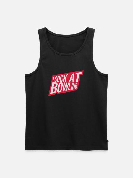 I suck at bowling - Men's Premium Organic Tank Top - black