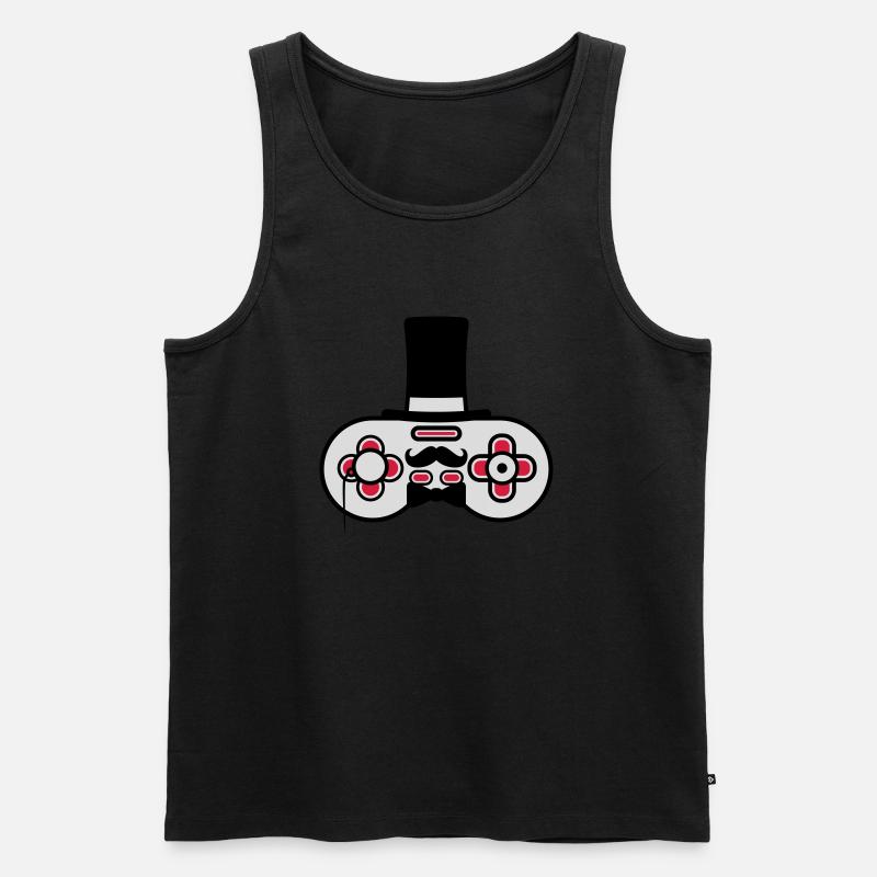 Gentlemen alter Controller Retro - Männer Premium Bio Tank Top - Schwarz