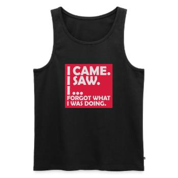 I came saw forget - Männer Premium Bio Tank Top - Schwarz - Vorne - AI Model Male 178 light (178cm)