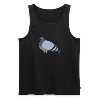 Unsere geliebte graue Stadttaube - Urban Pigeon - Männer Premium Bio Tank Top - Schwarz - Vorne - AI Model Male 178 light (178cm)