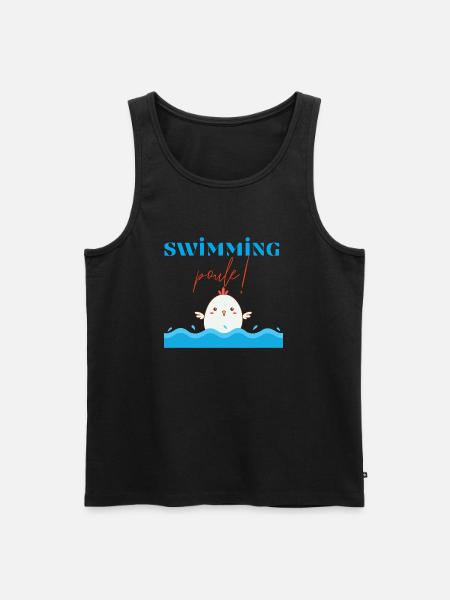swimming poule - Débardeur bio Premium Homme - noir