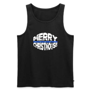 Gift Christmas Vacation Cute Beach Beach Holiday - Men's Premium Organic Tank Top - black - Front - AI Model Male 178 light (178cm)