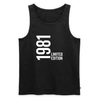 1981 Limited Edition - Männer Premium Bio Tank Top - Schwarz - Vorne - Michal (187cm)