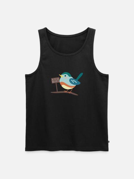 Dicker Vogel - Männer Premium Bio Tank Top - Schwarz