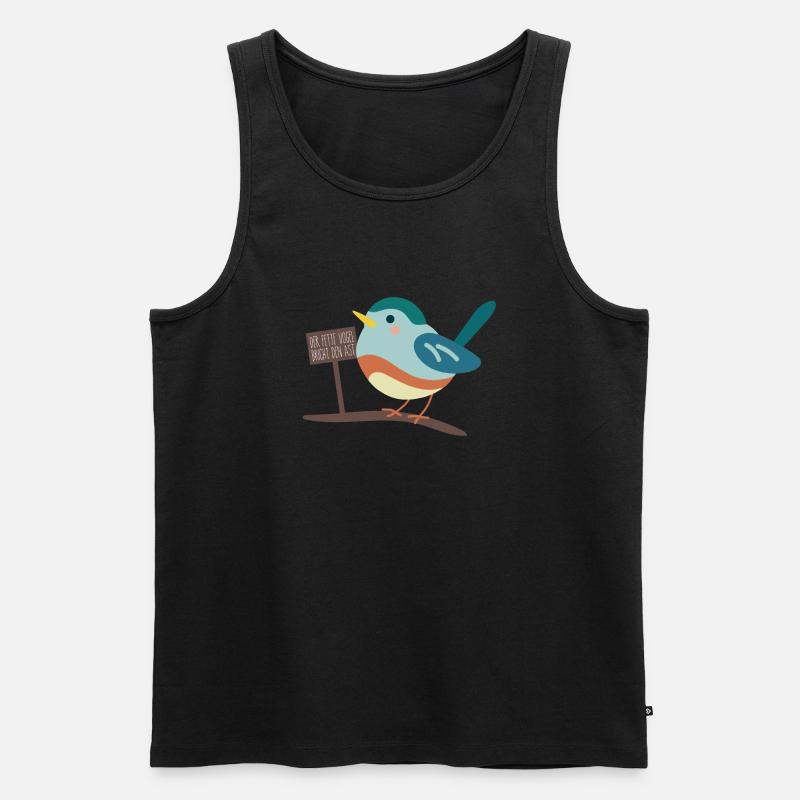 Dicker Vogel - Männer Premium Bio Tank Top - Schwarz