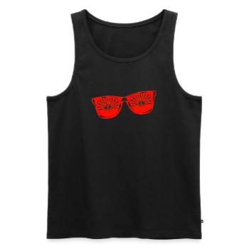 Sunglasses Summer Cute Happy Beach Ocean Surf - Men's Premium Organic Tank Top - black - Front - Michal (187cm)