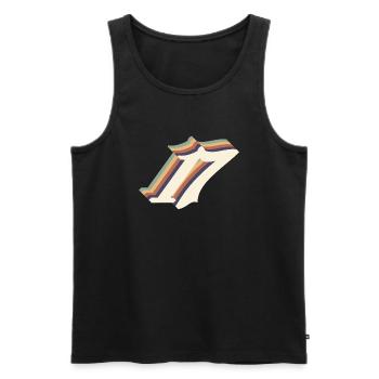 Vintage 17th Anniversary - Men's Premium Organic Tank Top - black - Front - AI Model Male 178 light (178cm)