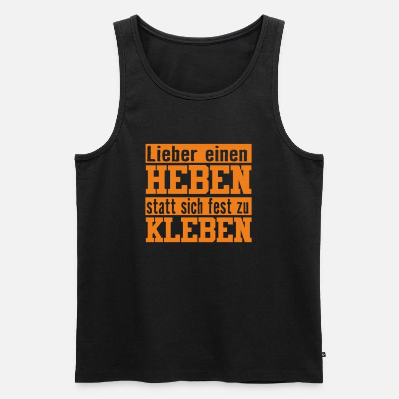 heben statt kleben - Männer Premium Bio Tank Top - Schwarz