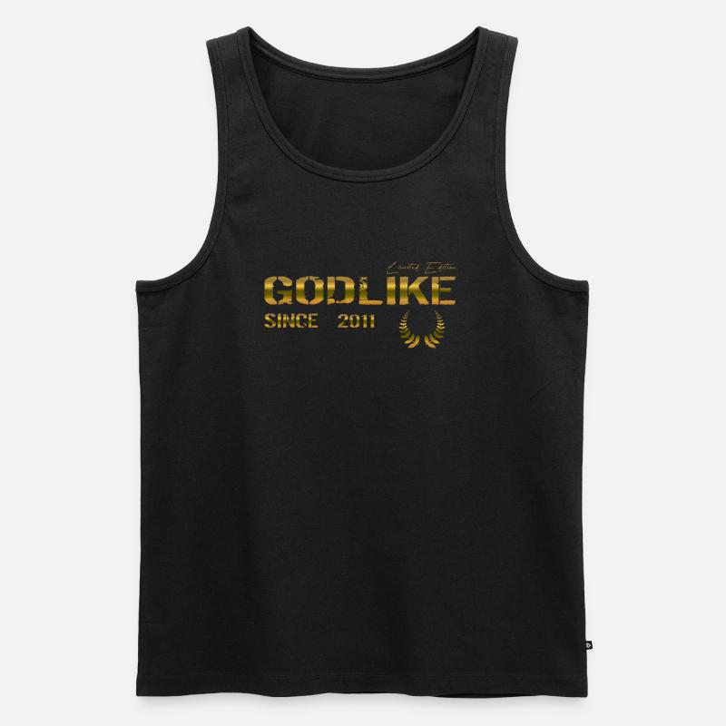 Godlike since 2011 - Männer Premium Bio Tank Top - Schwarz