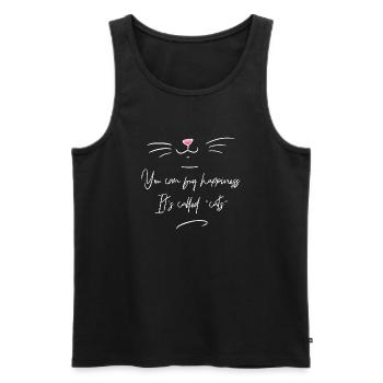 Katzenbesitzer Geschenkidee Katzenliebhaber - Männer Premium Bio Tank Top - Schwarz - Vorne - Michal (187cm)