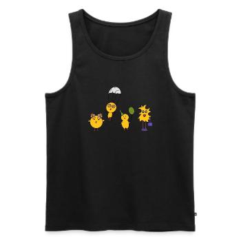 Easter chicks - Men's Premium Organic Tank Top - black - Front - AI Model Male 178 light (178cm)