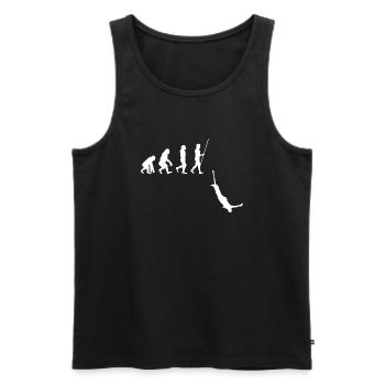 Bungee Jumping Evolution Sport Fun - Men's Premium Organic Tank Top - black - Front - AI Model Male 178 light (178cm)