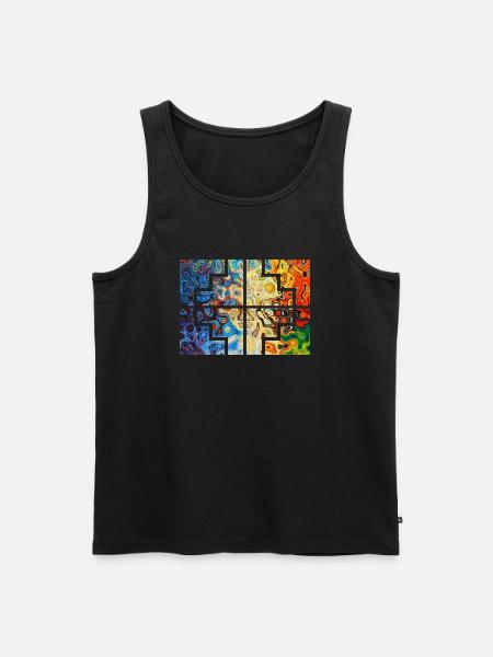 Geometric Collors - Men's Premium Organic Tank Top - black