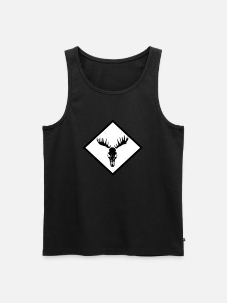 Elch-Schädel - Männer Premium Bio Tank Top - Schwarz