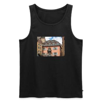 St. Martin Kirche, Cochem Rhein - Männer Premium Bio Tank Top - Schwarz - Vorne - AI Model Male 178 light (178cm)