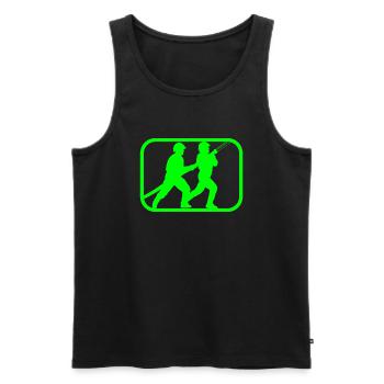 fire brigade - Men's Premium Organic Tank Top - black - Front - AI Model Male 178 light (178cm)