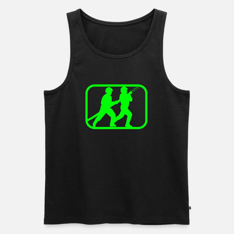 feuerwehr - Männer Premium Bio Tank Top - Schwarz