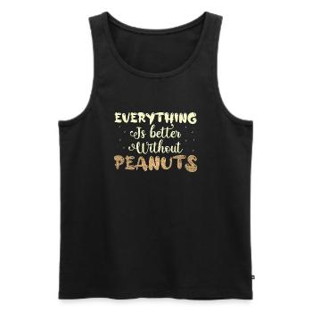 Everything Is better Without Peanuts Nut Allergic - Männer Premium Bio Tank Top - Schwarz - Vorne - Michal (187cm)