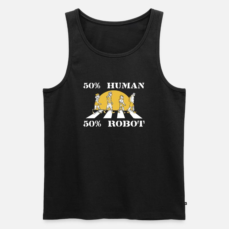 Lustiges Amputation und Beinprothesen - Männer Premium Bio Tank Top - Schwarz