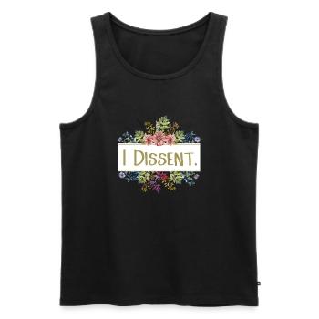 I dissent - Men's Premium Organic Tank Top - black - Front - Michal (187cm)