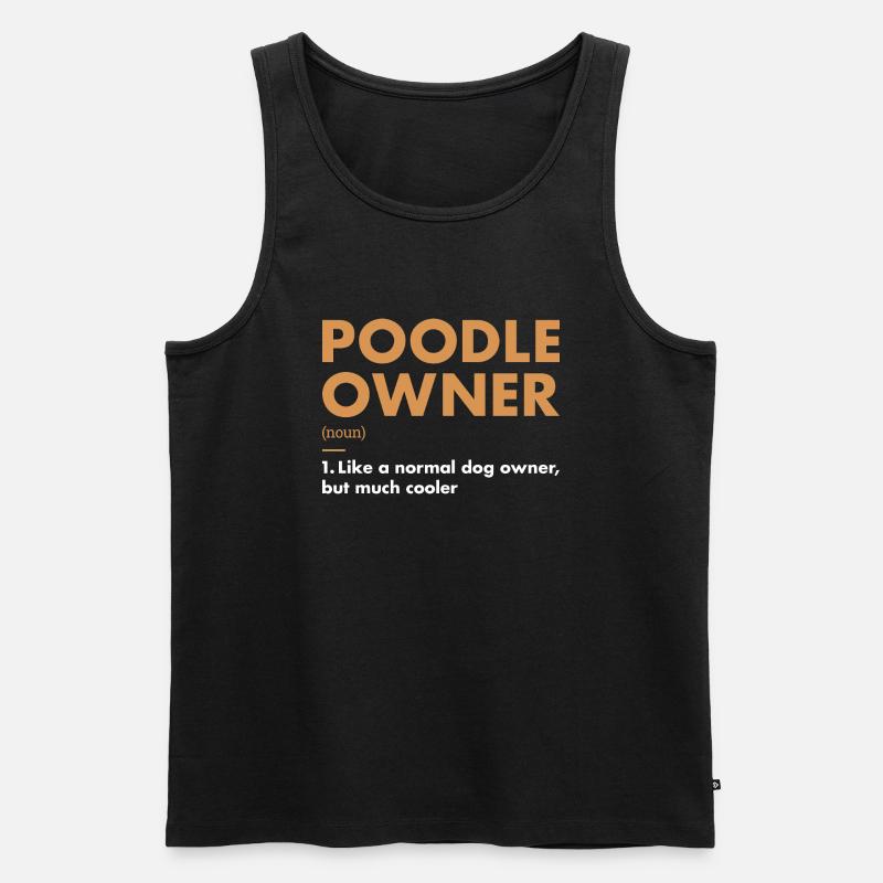 Poodle Owner Definition - Männer Premium Bio Tank Top - Schwarz