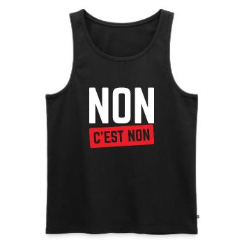 Nein, nein. - Männer Premium Bio Tank Top - Schwarz - Vorne - AI Model Male 178 light (178cm)