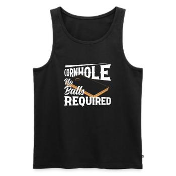 Cornhole No Balls Required Bean Bag Toss Player - Männer Premium Bio Tank Top - Schwarz - Vorne - Michal (187cm)
