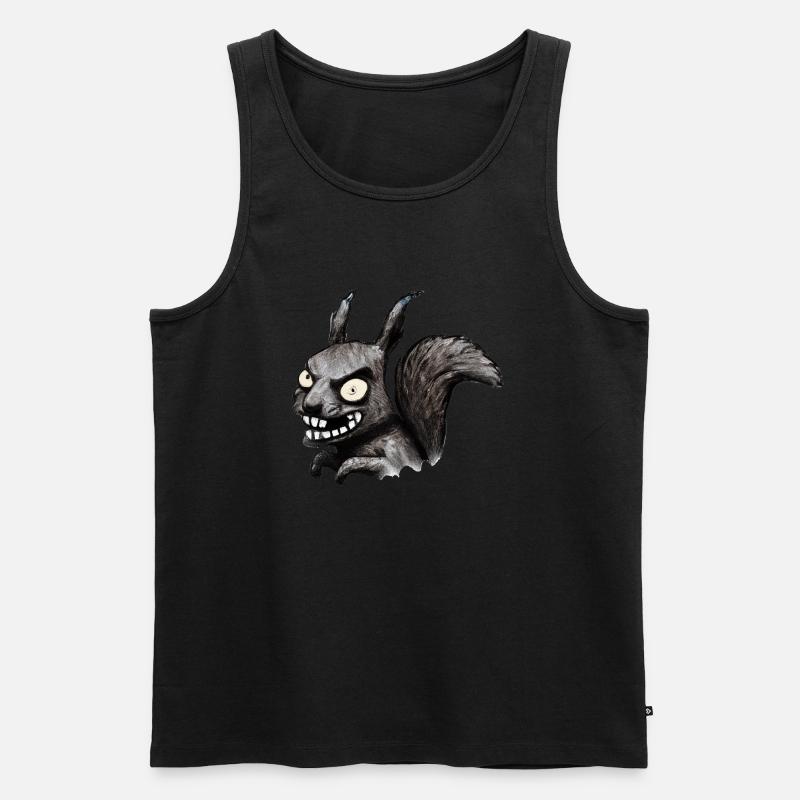 Böses Eichhörnchen - Männer Premium Bio Tank Top - Schwarz