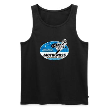 Moto Cross - Motocross - Supercross - Männer Premium Bio Tank Top - Schwarz - Vorne - Michal (187cm)