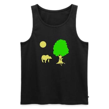 Arbre à ours - Débardeur bio Premium Homme - noir - Devant - Michal (187cm)