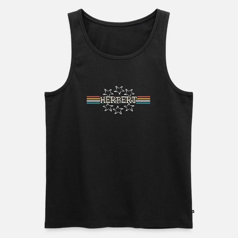 Stern Herbert - Männer Premium Bio Tank Top - Schwarz