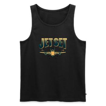 FLUGZEUGE - Männer Premium Bio Tank Top - Schwarz - Vorne - Michal (187cm)