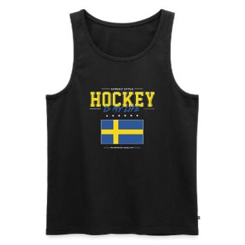 Hockey is my Life - Männer Premium Bio Tank Top - Schwarz - Vorne - Michal (187cm)