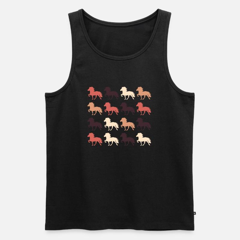 Isandpferd - Männer Premium Bio Tank Top - Schwarz