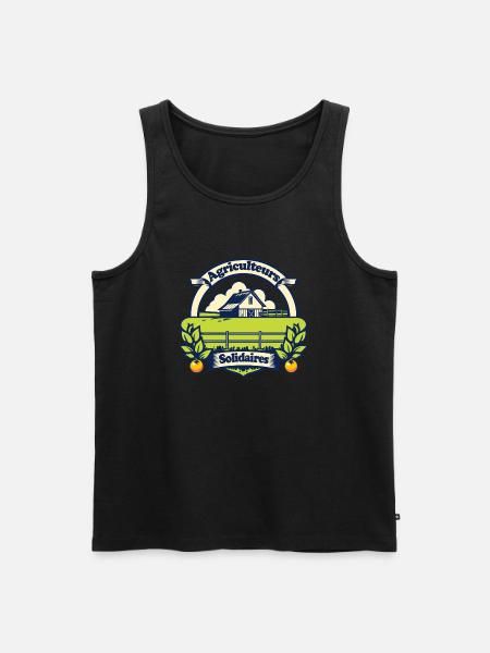 Farmer Support #6 - Men's Premium Organic Tank Top - black