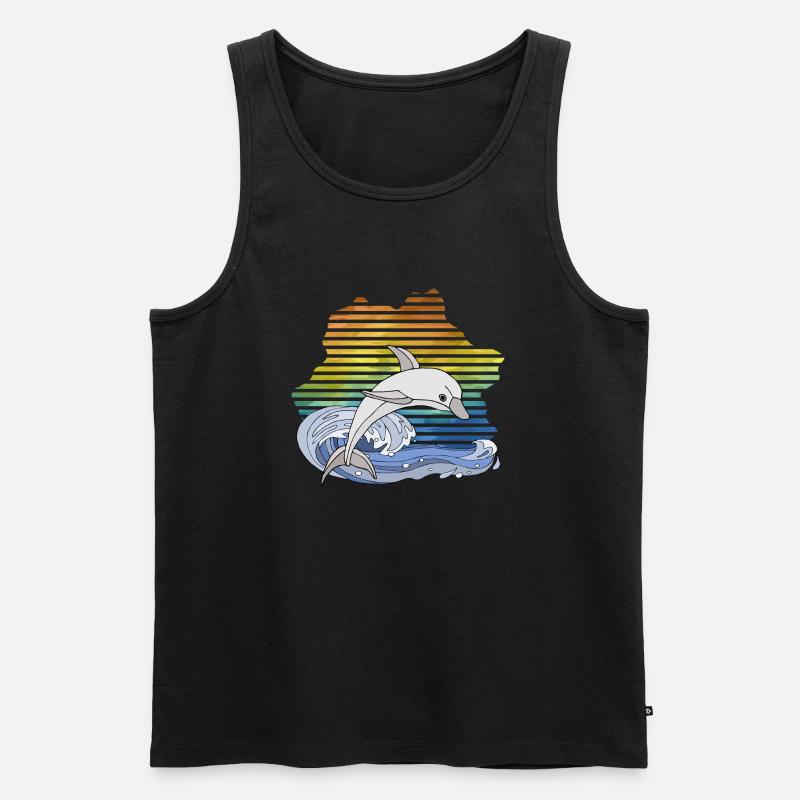 Delfin - Männer Premium Bio Tank Top - Schwarz