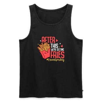 After This We're Getting Fries #Transferday IVF - Männer Premium Bio Tank Top - Schwarz - Vorne - AI Model Male 178 light (178cm)