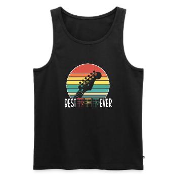 Best Guitar DAD Ever Music Chords Father Musician - Men's Premium Organic Tank Top - black - Front - AI Model Male 178 light (178cm)